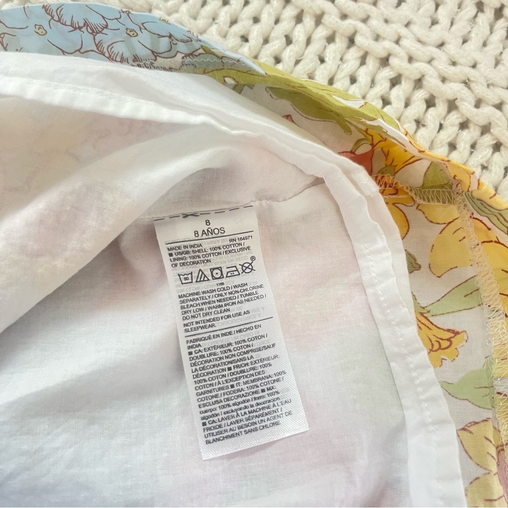 Janie and Jack Multicolor Floral Girl's Dress Size 8 - Picture 4 of 7